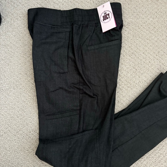JUICY by Juicy Couture Black Rinse Elastic Waist Cargo Pants XS - Picture 2 of 9